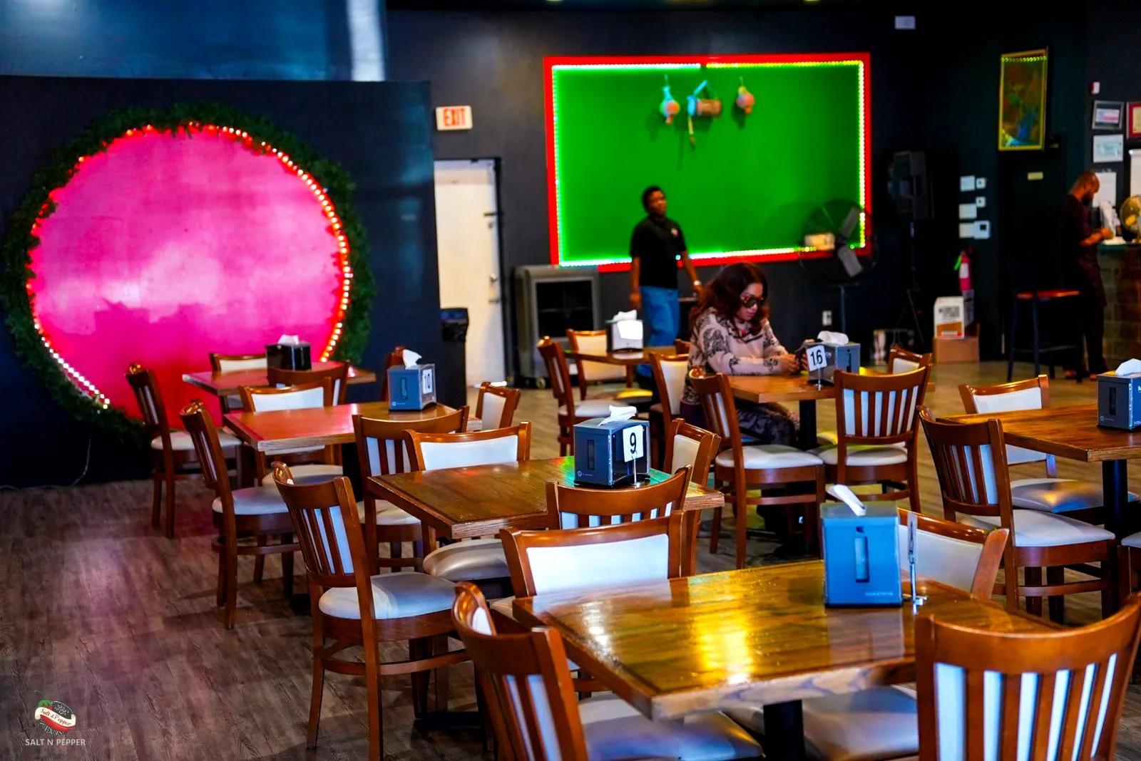 About Us Colourful dining room at Salt N Pepper Kitchen