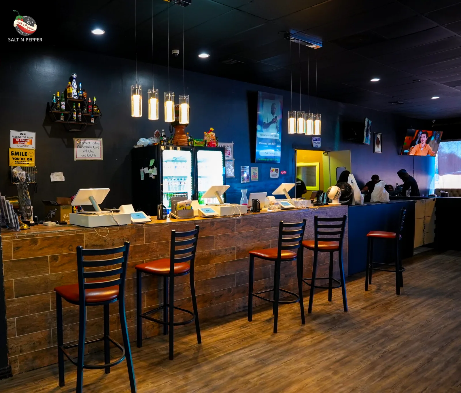 About Us Bar and counter seating